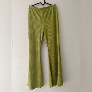 Green Flare Pants